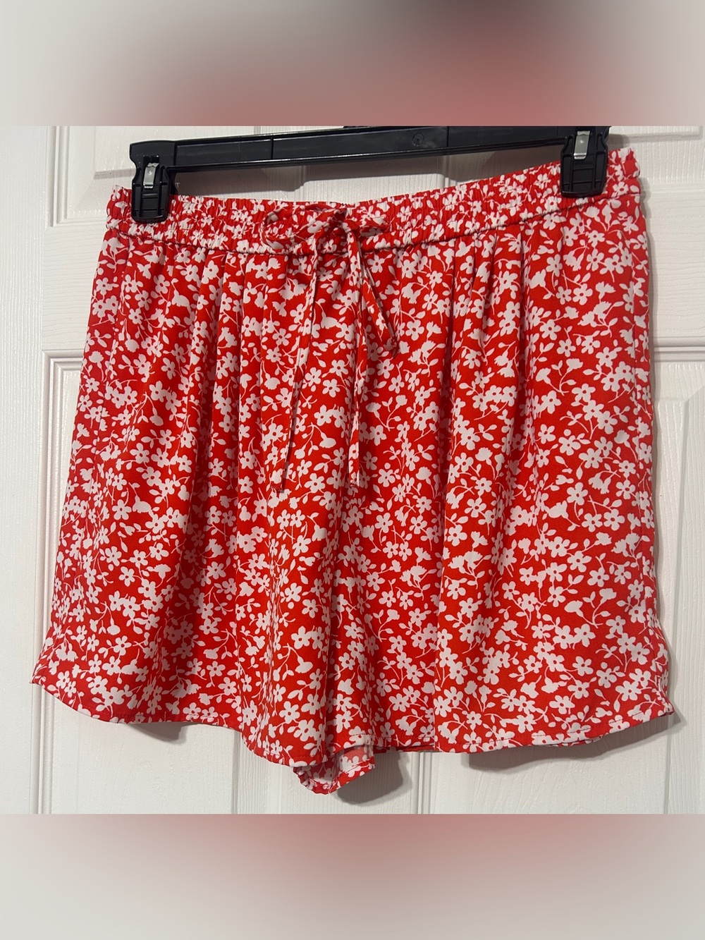 J.Crew Mercantile Women’s Orange Floral High Rise Shorts Pull On Wide Leg M